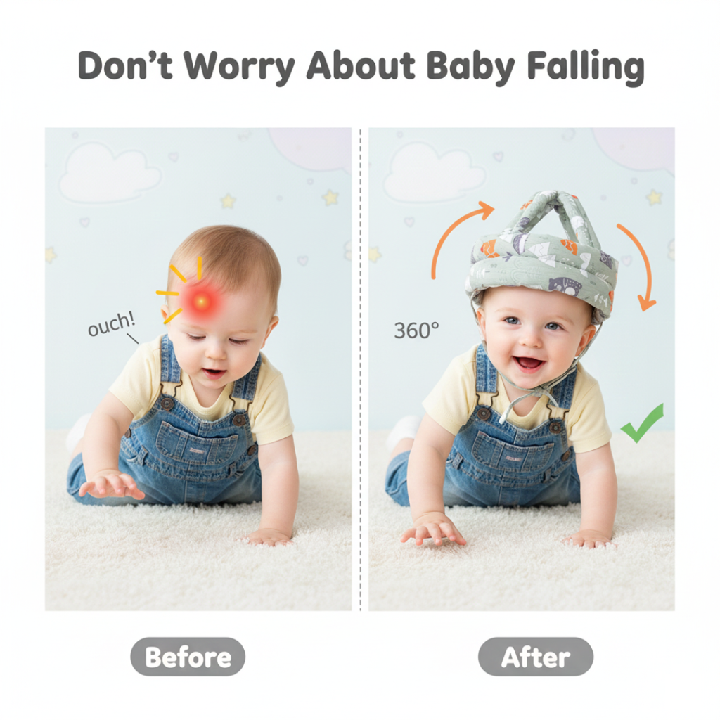 Baby Safety Helmet – Adjustable 360° Protection
