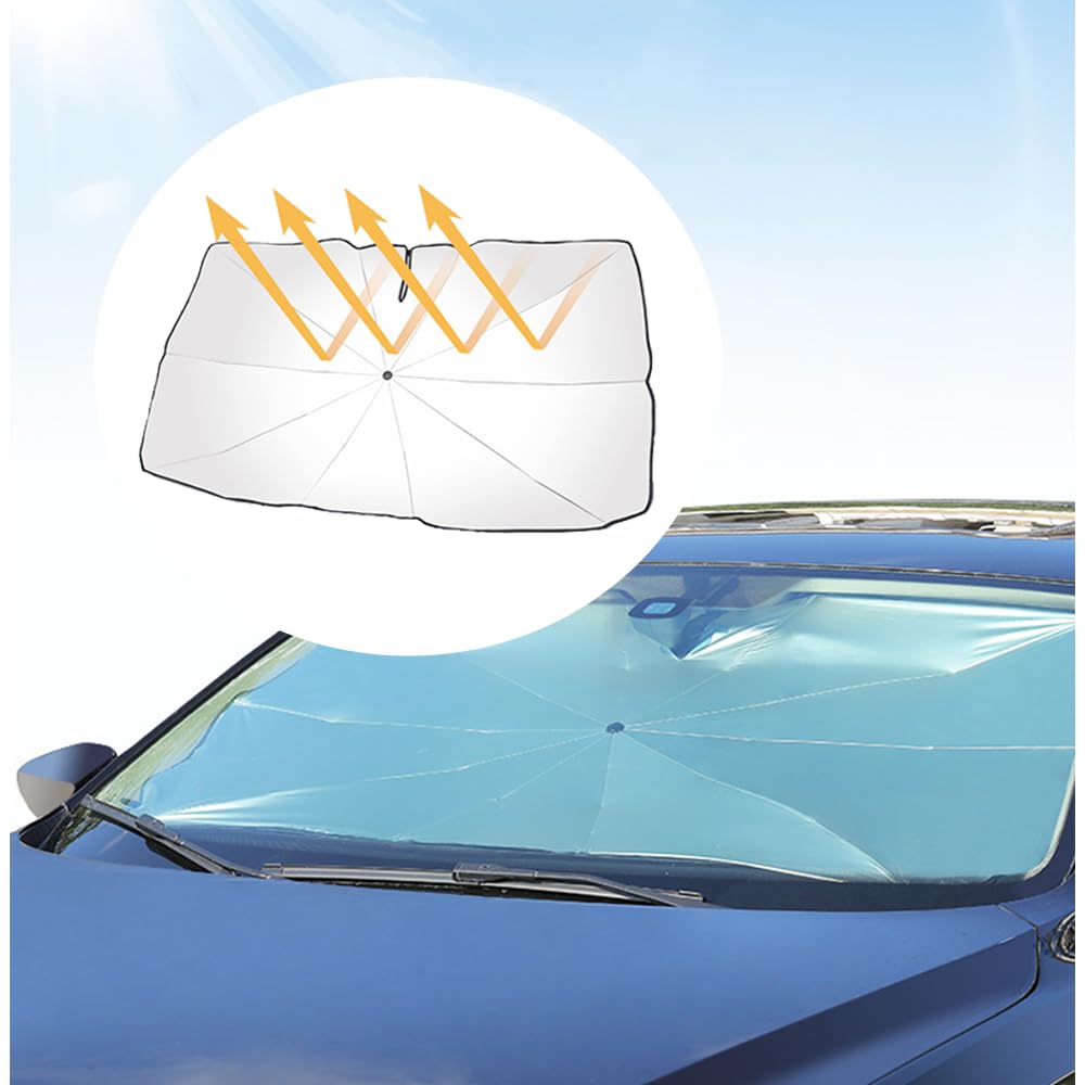 Car Windshield Sun Shade,Foldable Car Shade Umbrella for Blocking Sunlight