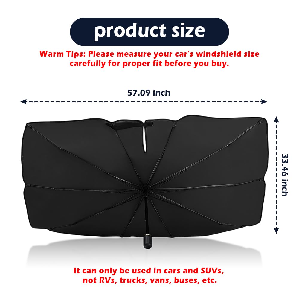Car Windshield Sun Shade,Foldable Car Shade Umbrella for Blocking Sunlight