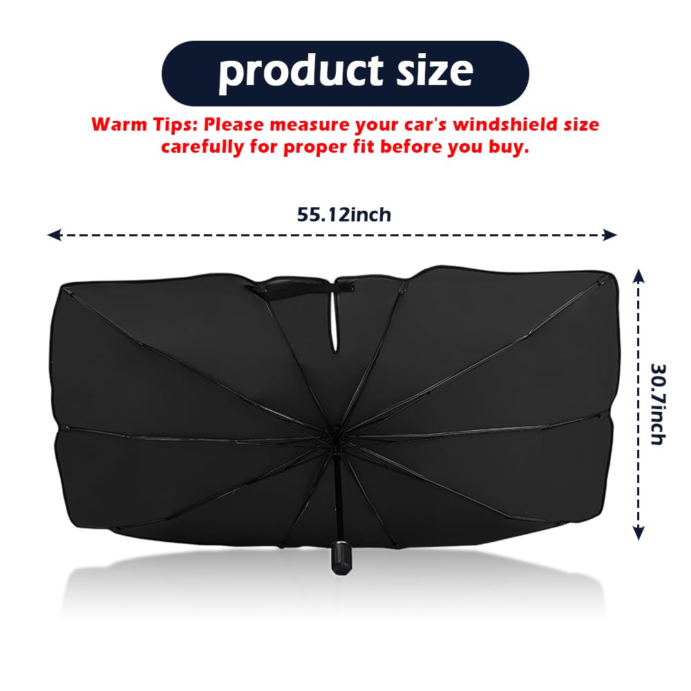 Car Windshield Sun Shade,Foldable Car Shade Umbrella for Blocking Sunlight