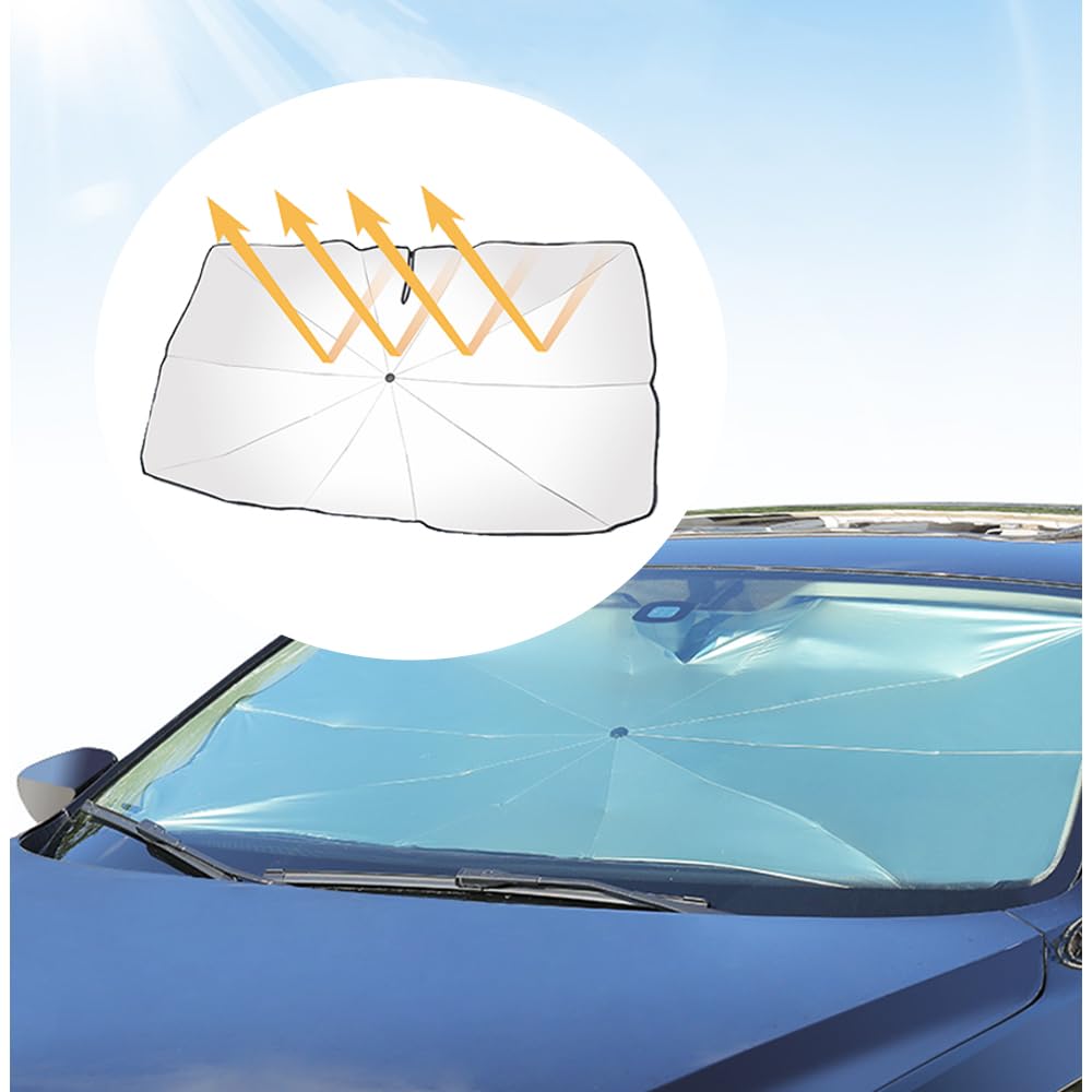 Car Windshield Sun Shade,Foldable Car Shade Umbrella for Blocking Sunlight
