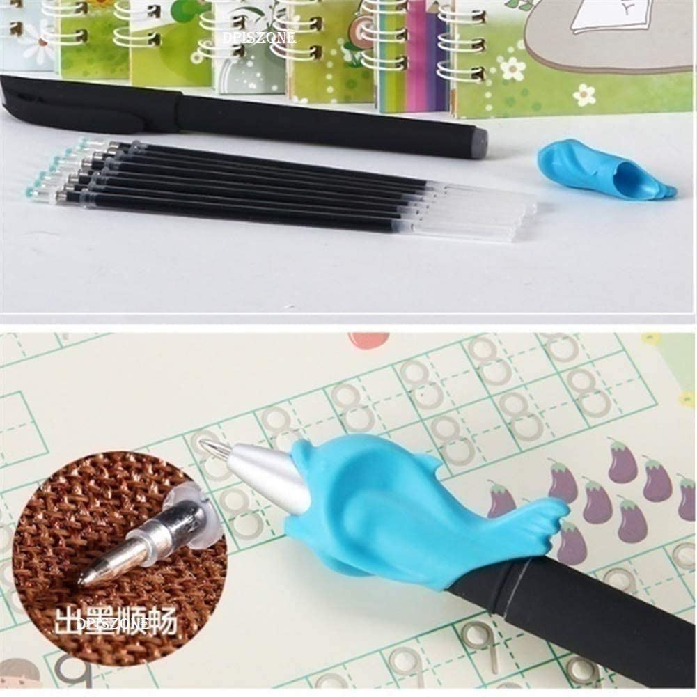 Sank Magic Practice Copybook, (4 Books + 10 REFILL+1 Pen +1 Grip) Number Tracing Book for Preschoolers with Pen, Magic Calligraphy Copybook Set