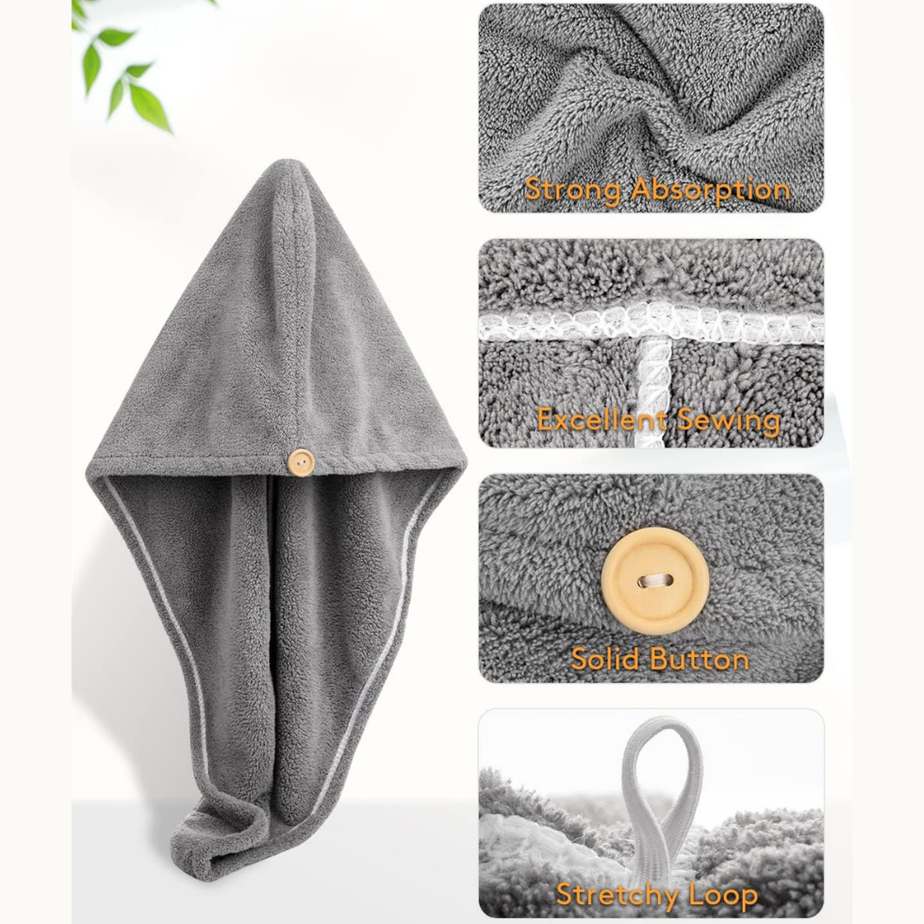 Microfiber Hair Drying Cap  For Women