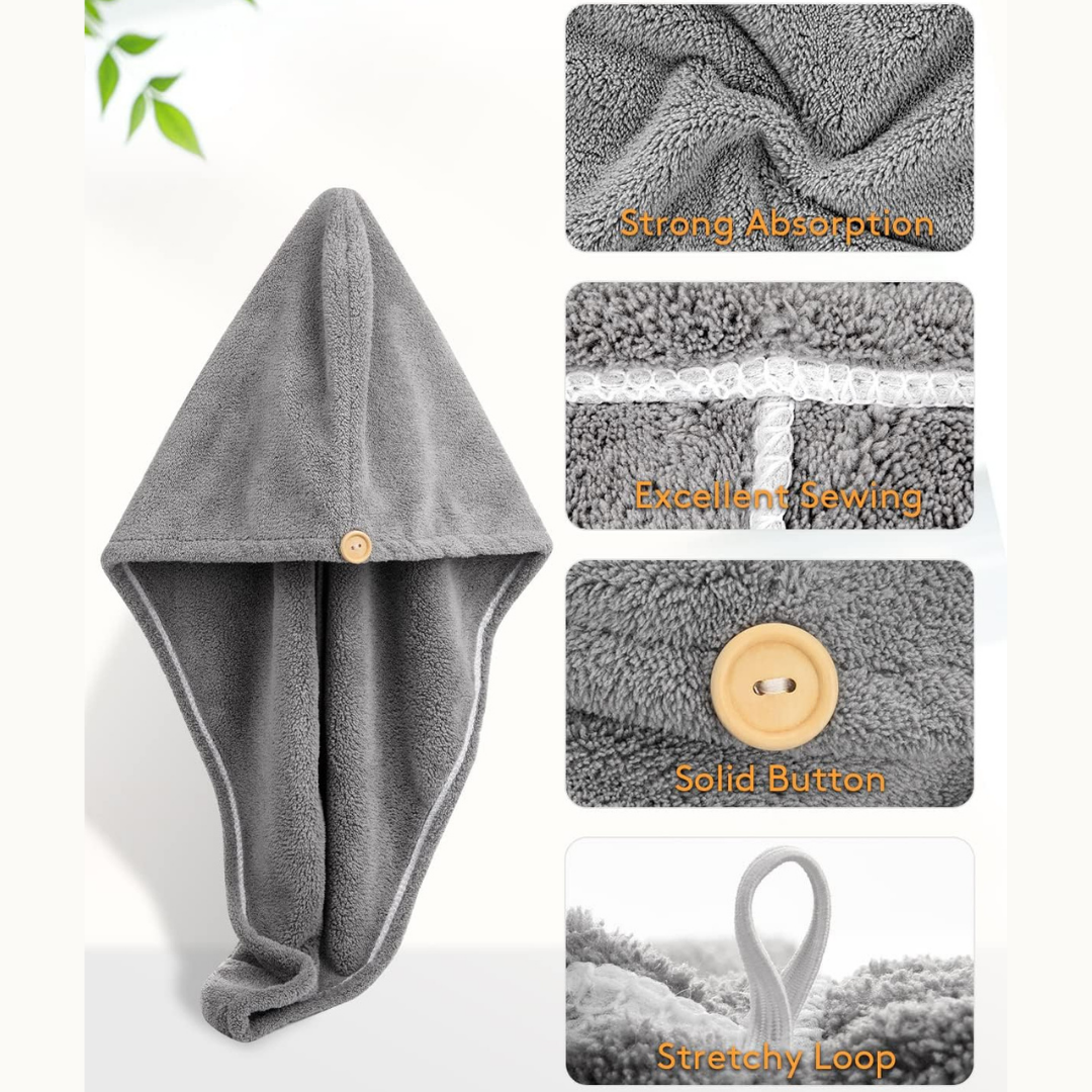 Microfiber Hair Drying Cap  For Women