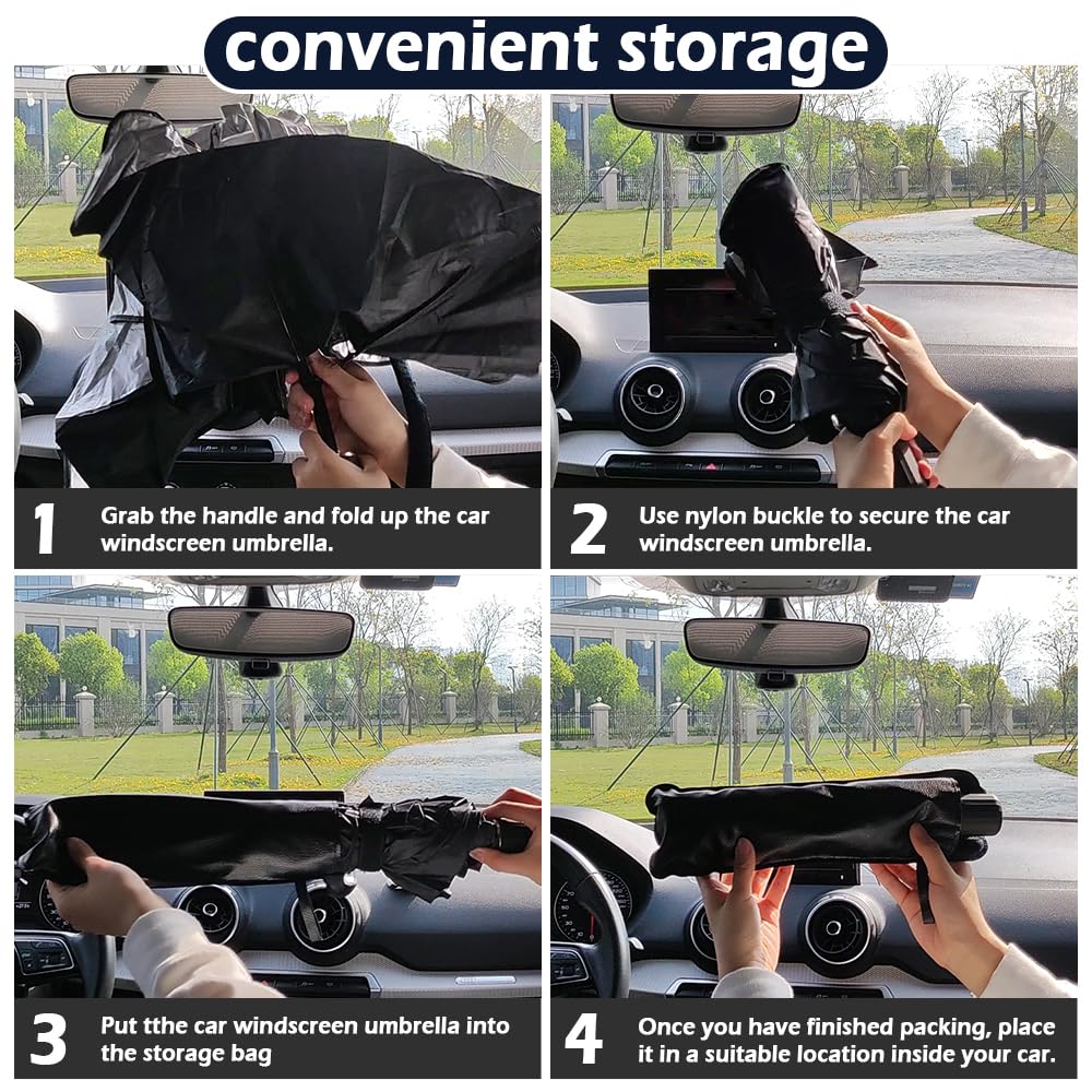 Car Windshield Sun Shade,Foldable Car Shade Umbrella for Blocking Sunlight