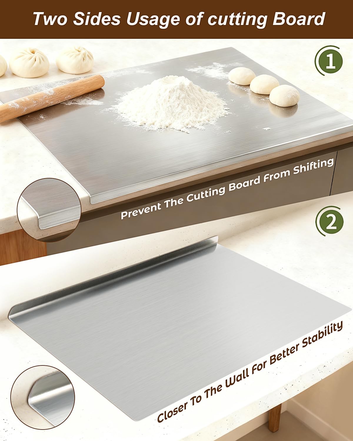 Stainless Steel Cutting Board for Kitchen