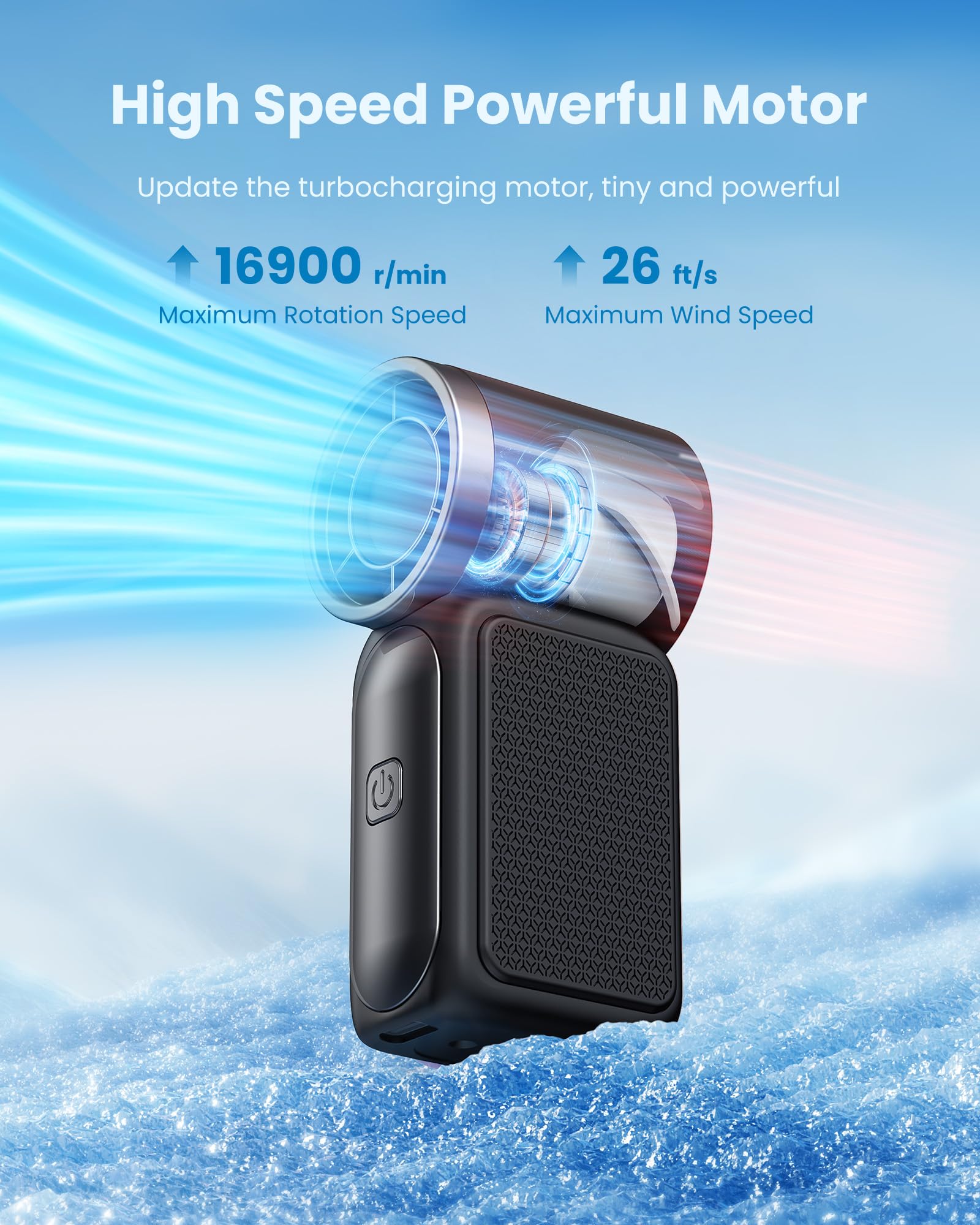 Portable Handheld Mini Fan, High Velocity Personal Fan with LED Display